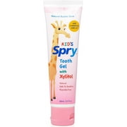 Spry Xylitol Toothpaste, Natural Tooth Gel for Kids 3 Months Plus, Bubble Gum Flavor 2 fl oz 1 Pack