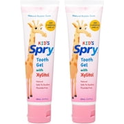 Spry Kids Xylitol Tooth Gel Bubble Gum Flavor 2 fl oz 2 Pack for Ages 3 Months+