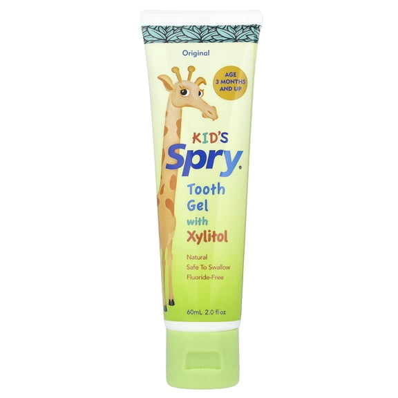 Xlear Spry Kid's Fluoride Free Tooth Gel Toothpaste, Original, 2 Oz