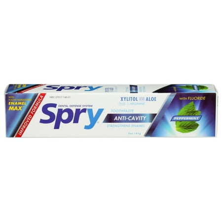 Spry Xylitol Toothpaste Peppermint With Fluoride - 5 Oz
