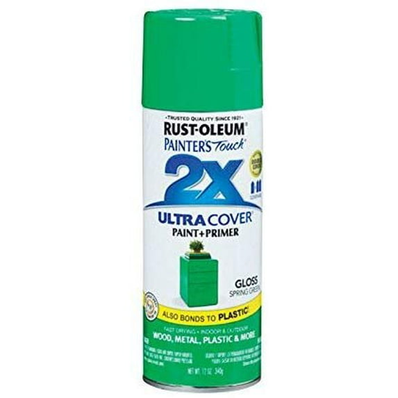 Rust-Oleum Painter's Touch Gloss Spring Green Spray Paint - 2 Pack, 12 oz