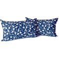thumbnail image 1 of Sps ssion 12" x 20" Navy Blue Floral Velvet Decorative Pillow Covers (2 Count), 1 of 6