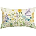 thumbnail image 1 of Sps ssion 12"x20" Flower Polyester Throw Decorative Pillow Cover, 1 of 1