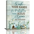 thumbnail image 1 of Sps ssion Bathroom Rules 12'' X 16" Framed Canvas Art Prints, 1 of 6