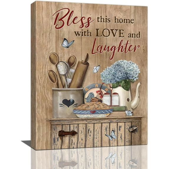 Sps ssion Farmhouse Kitchen 12" x 16" Framed Painting Canvas Art Prints