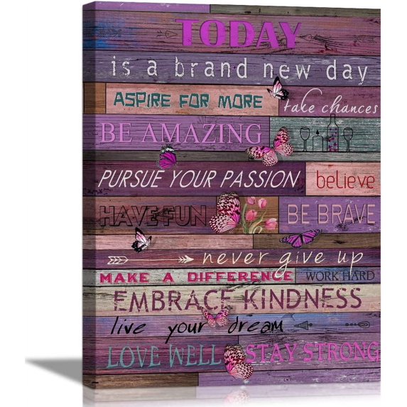 Sps ssion Purple Butterflies Motivational 12" x 16" Framed Poster