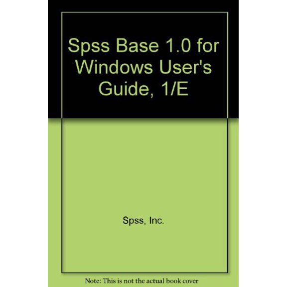 Pre-Owned Spss Base 1.0 for Windows User's Guide, 1/E Paperback