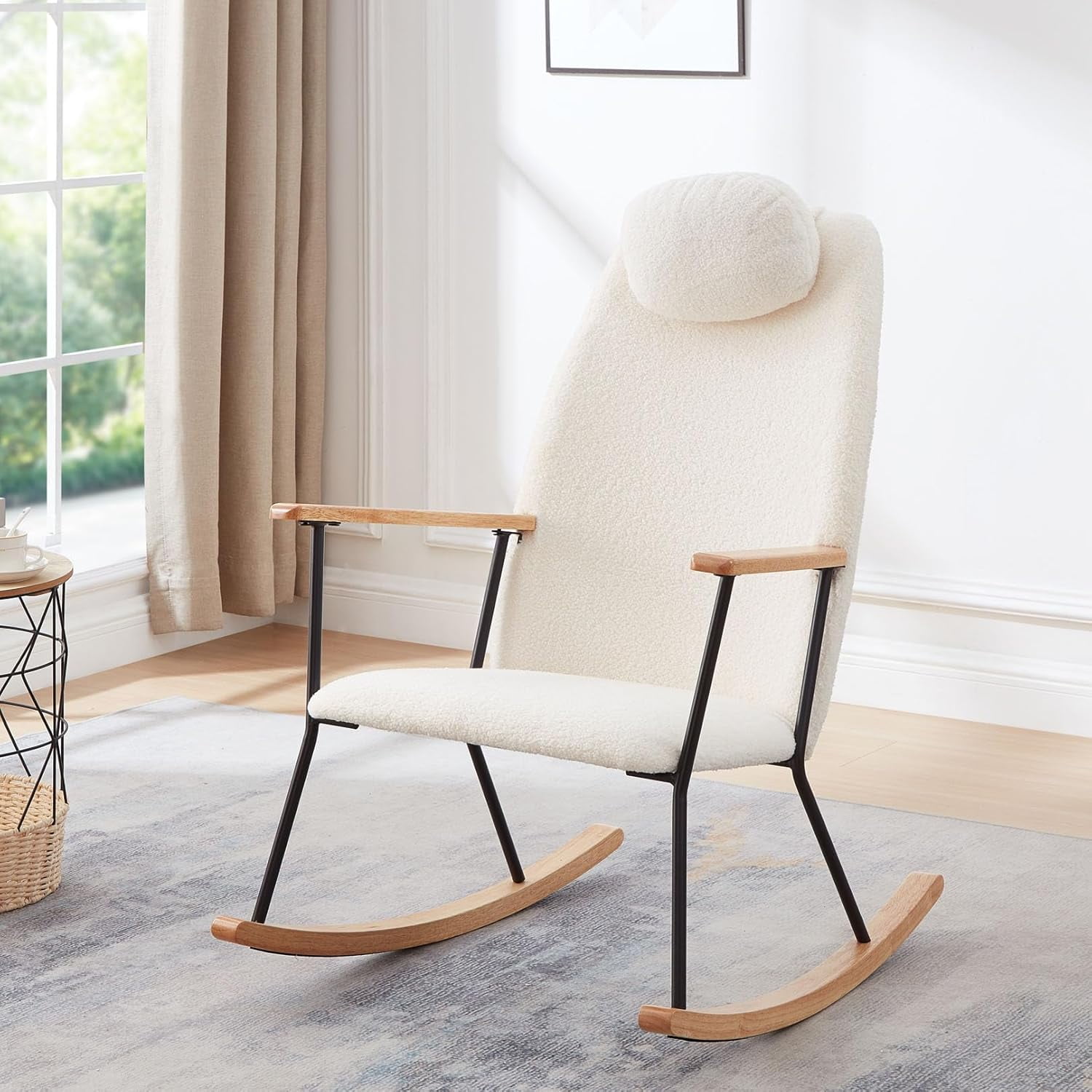 Spthe Nursing Rocking Chairs for Small Spaces, Upholstered Rocking