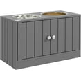 thumbnail image 1 of Sptwo Large Elevated Dog Bowls with Storage Cabinet - 44L Capacity, Raised Dog Bowl Stand Feeding Station, Gray, 1 of 10