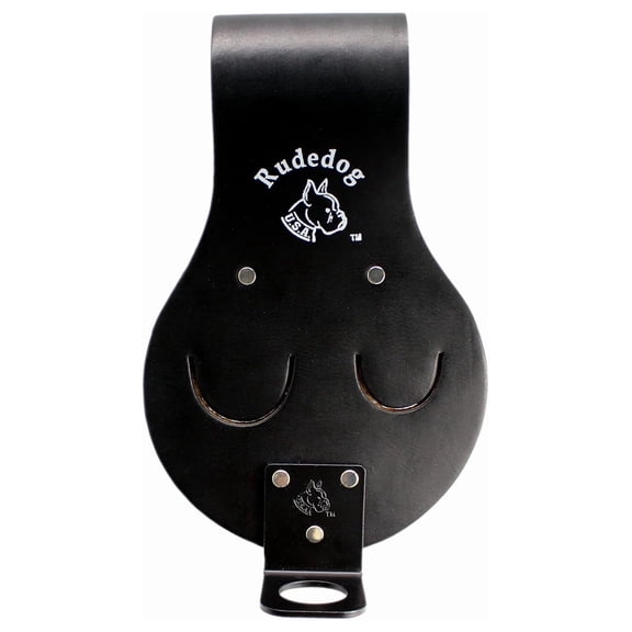 Spud Wrench & Sleever Bar Holder - Rudedog USA #4006 - Black Leather Tool Organizer for 34"/78" Sleevers - Made in USA