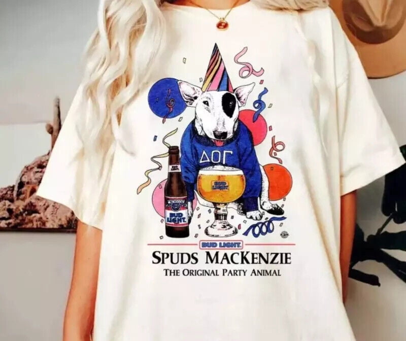 Spuds Mackenzie The Original Party Animal T Shirt Spuds Mackenzie Bud Light Walmart