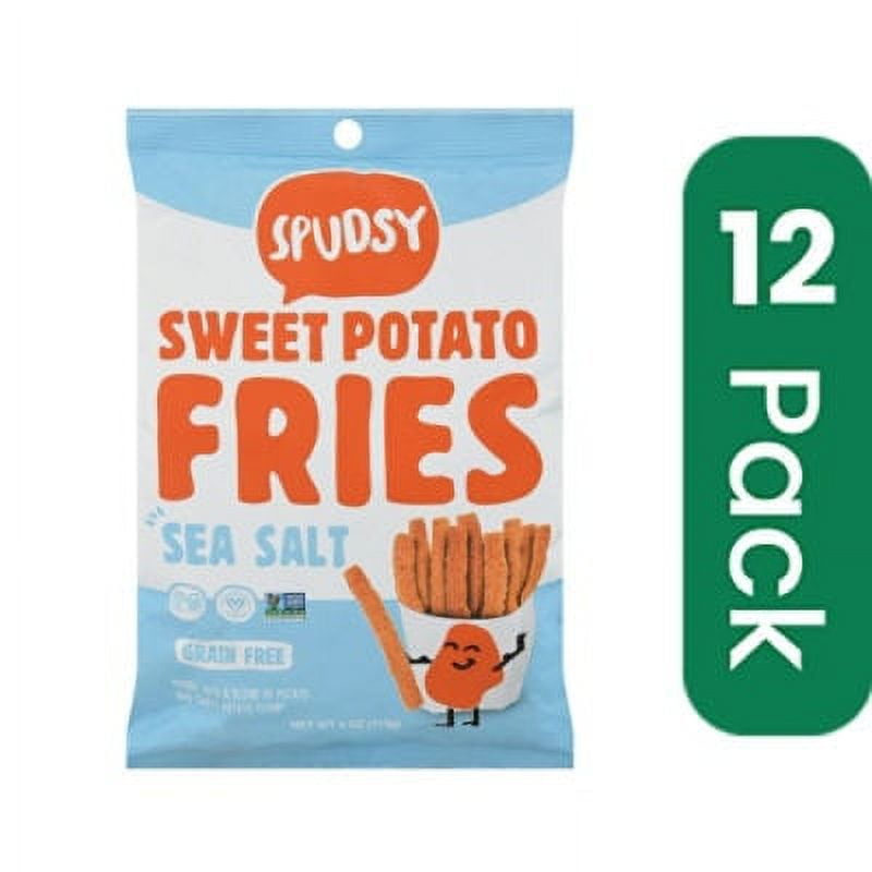 Spudsy Sweet Potato Fries Sea Salt 4 oz (Pack Of 12) - Walmart.com