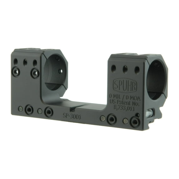 Spuhr Unimount 30mm 6MIL/20.6MOA 1.18" Pick Scope Mount, 7 Accessory Interfaces, Grooved Texturing, Diagonally Cut Rings (SP-3601)