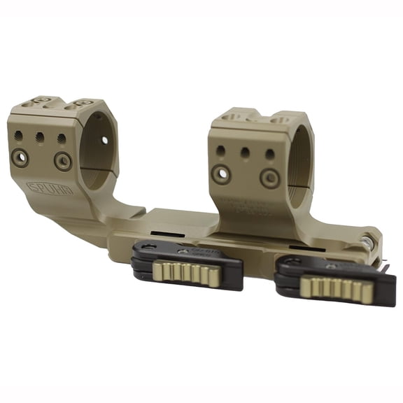Spuhr QDP Cant Unimount 34mm 0MIL/0MOA 1.5" Quick-Detach Pick Scope Mount, FDE, 7 Accessory Interfaces (QDP-4016-FDE)