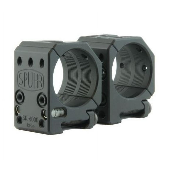 Spuhr Separate 34mm 0MIL/0MOA 1" Scope Rings with Leveling Kit, Precision Optic Mounting (SR-4000)