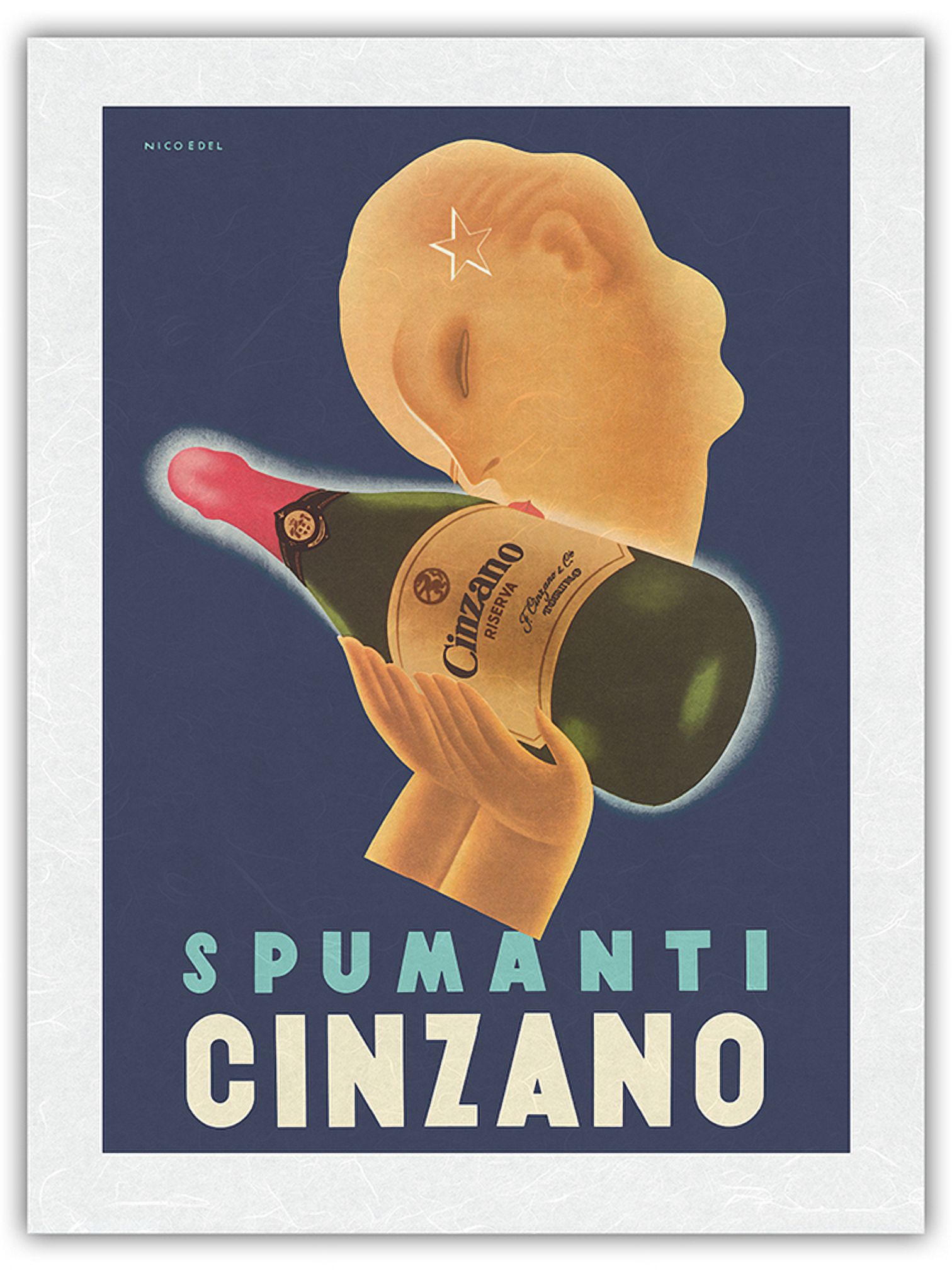 Spumanti Cinzano - Italian Sparkling Wine - Vintage Advertising Poster ...