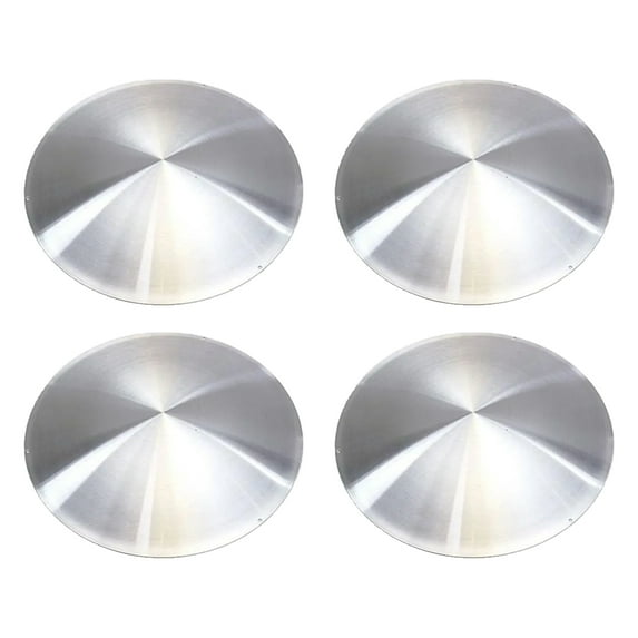 Spun Aluminum Deep Dish Disc 16" Wheel Cover w/ Mount Screws - 4 Pack