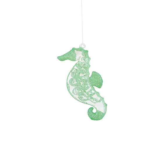 Spun Glass Seahorse Christmas Tree Ornament
