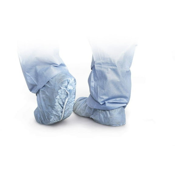 Spunbond Polypropylene Non-Skid Shoe Covers,Blue,X-Large
