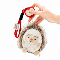 Spunky Hedgehog Plush Stuffed Animal with Apple Christmas Headband-6.7 Inches