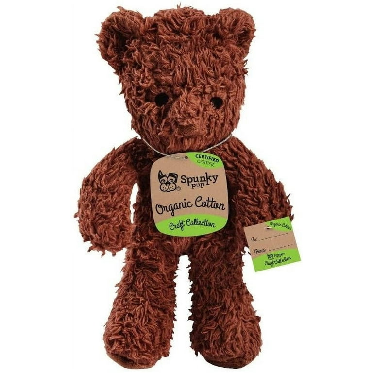 Spunky Pup Organic Cotton Craft Collection Bear Plush Dog Toy Spunky Pup Organic Cotton Craft Collection Bear Plush Dog Toy