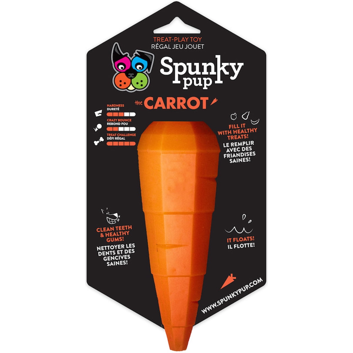 Spunky Pup Treat Holder-Carrot