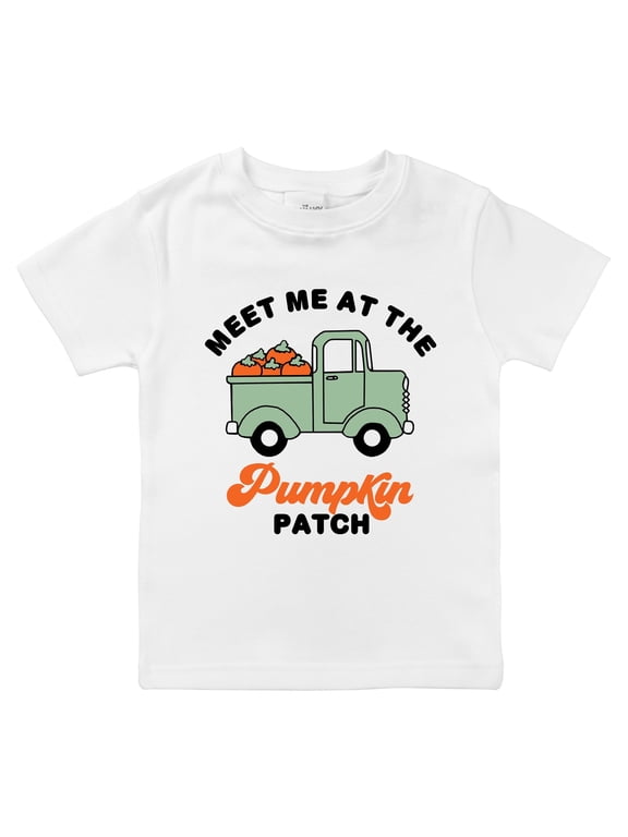 Boys Pumpkin Patch Truck Organic Cotton Halloween Top, Sizes Newborn to 16