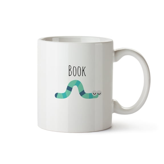 SpunkySwell 11 oz. "Book Worm" Wordplay Ceramic Mug