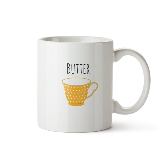 SpunkySwell 11 oz. "Buttercup" Wordplay Ceramic Mug