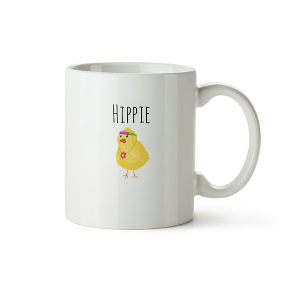 SpunkySwell 11 oz. "Hippie Chick" Wordplay Ceramic Mug