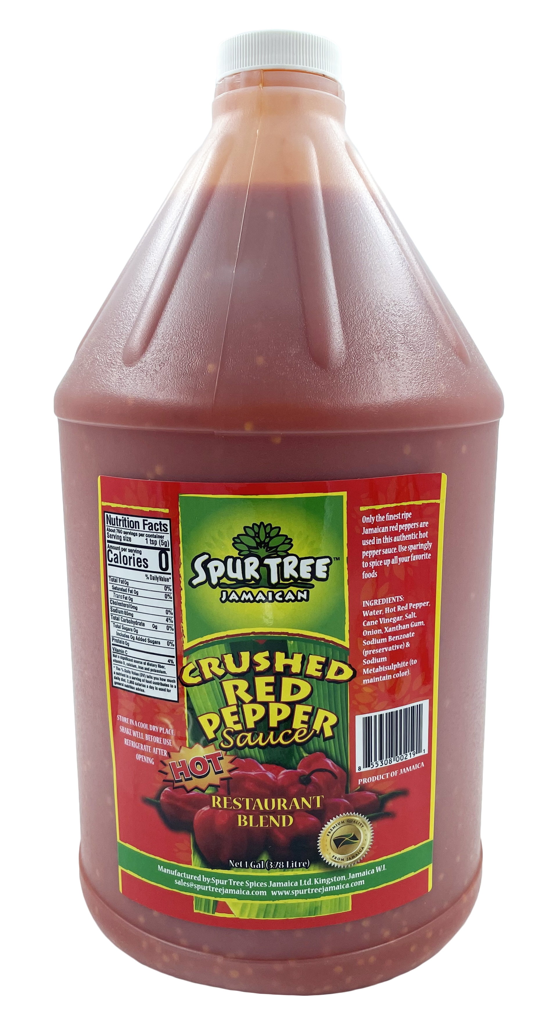 Spur Tree Crushed Red Pepper Sauce - Hot Restaurant Blend - 1 Gallon (3.78ltr)