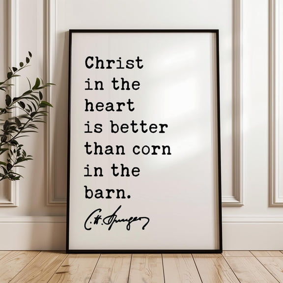 Spurgeon Faith Quote Typography Wall Art Decor Unframed Paper Print