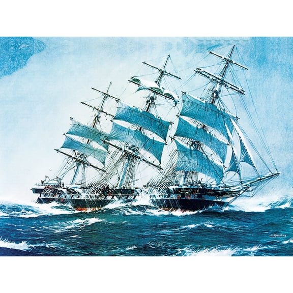 Spurling Clipper Ship Sobraon Painting Extra Large Art Print Wall Mural Poster Premium XL