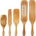 Spurtle Set, Natural Acacia Wooden Kitchen Utensils Set of 5, Wooden