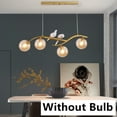 thumbnail image 1 of Sputnik Chandelier 4-Light Brushed Brass Pendant Lighting Mid Century Handmade Resin Bird Pendant Lighting with Gold Glass Ball for Bedroom Living Room Kitchen Dining Room Glass Ball Chandelier, 1 of 2