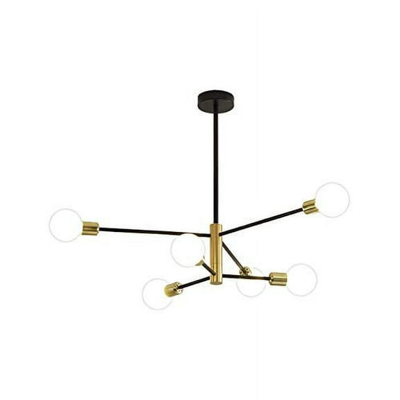 Sputnik Chandelier Mid Century Modern Nordic Light Fixtures LED Pendant Lighting Gold Chandeliers Ceiling Light Fixture Black Light for Living Room,Kitchen,Bedroom,Dining Room