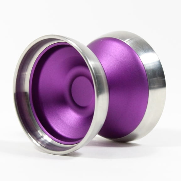 Sputnik NIX Yo-Yo - Bi-Metal YoYo - 6061 Aluminum with Stainless Steel Rims (Aurora Purple)