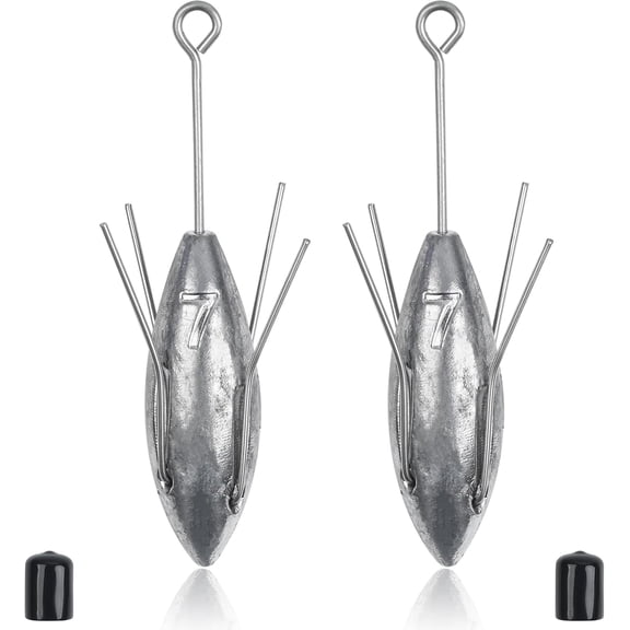 Sputnik Sinker Fishing Weights Saltwater Surf Casting Spider Sinkers Long Tail Fishing Weights for Catfish Beach Sand Ocean 3oz-7oz