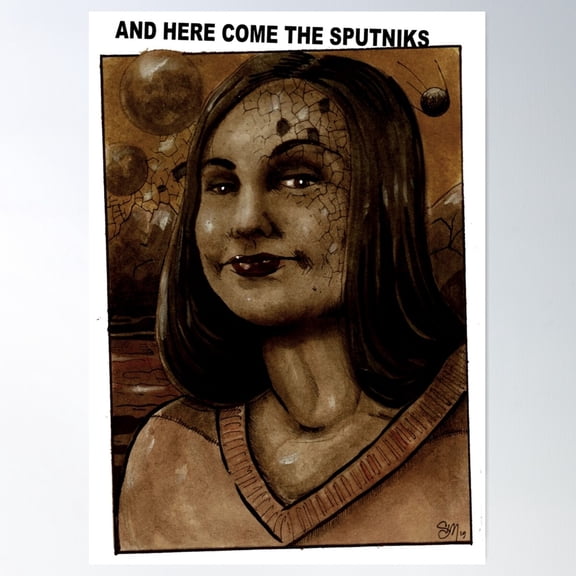 Sputniks (2) Poster Wall Art, Modern Wall Decor For Living Room Bedroom, 8x12 UNFRAMED