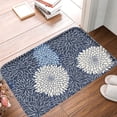 thumbnail image 1 of Spxubz Non Slip Flannel Polyester Floor Mat With Floral Pattern For Bathroom Kitchen Bedroom Decoration 24x16 inch, 1 of 5