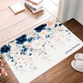 thumbnail image 1 of Spxubz Non Slip Flannel Polyester Kitchen Floor Mat Floral Design For Bedroom Bathroom Decoration 31.5x19.7 inch, 1 of 5