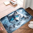 thumbnail image 1 of Spxubz Wolf Family Art Non Slip Flannel Floor Mat For Bathroom Kitchen Bedroom Decor 16x24 Inch, 1 of 5