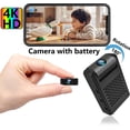 thumbnail image 1 of Mini Camera , Mini Security Camera, Nanny Cam with 180°Rotating Lens, 4K WiFi Wireless Surveillance, Motion Detection, Auto Night Vision, 1 of 8