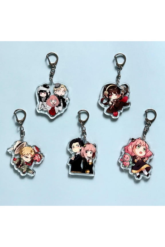 Spy Family Acrylic keychain 1 pack Double Side - Loid Forger Anya Forger Yor Forger, random 1 pack