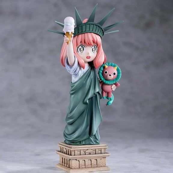 Spy×Family - Anya Creative Prank Statue - Statue of Liberty - Cute Tabletop Bookcase Decoration,Anya Figure,Spy X Family Figure,Anime Action Figures