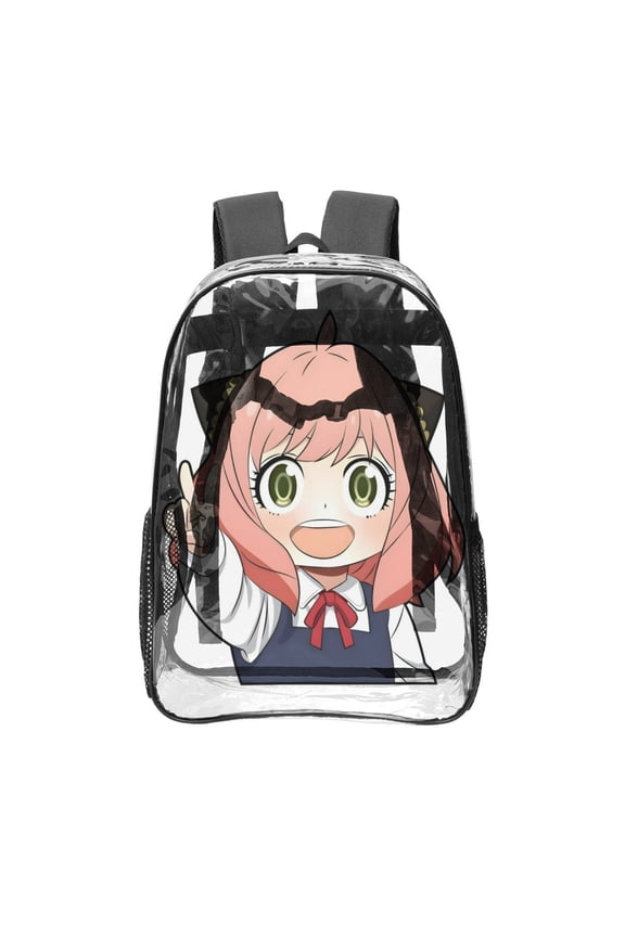 Spy Family Pattern Transparent Backpack Lightweight And fashionable Showcasing Personality And Leading The Trend