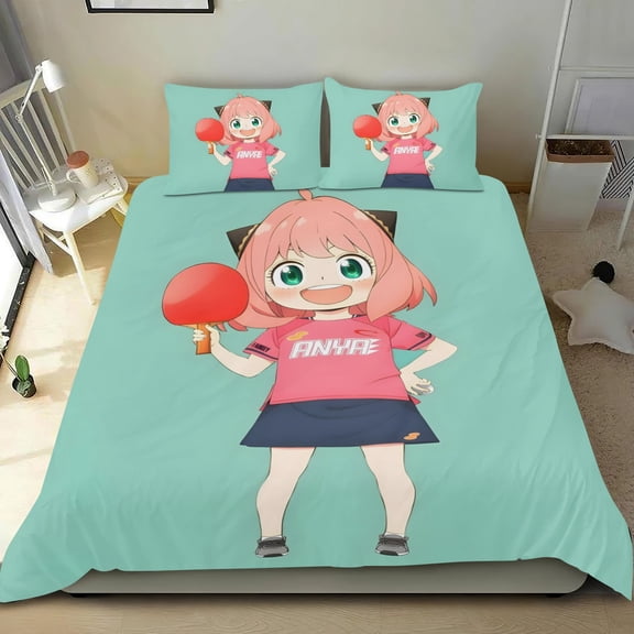 SpyFamily Themed Bed Sheet Set Three Piece Set 53x79 Inches Comfortable And Skin Friendly Unique Design Creating A Star Studded Night