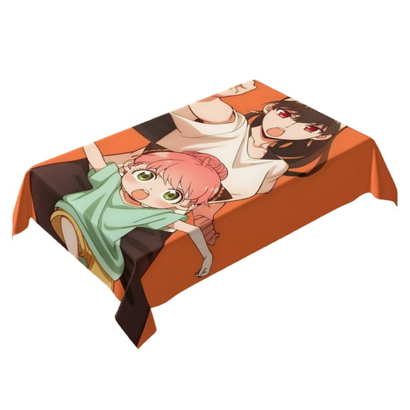 Spy Family Themed Square Tablecloth 54 * 72 Inches Durable Stylish