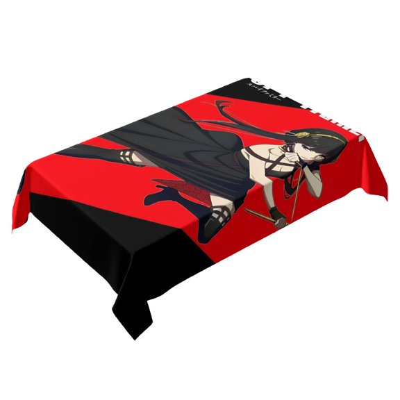 Spy Family Themed Square Tablecloth 54 * 72 Inches Durable Stylish