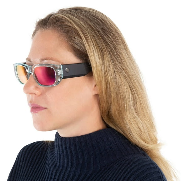 Spy GENRE Happy Gray with Purple Spectra Mirror Rectangular Unisex Sunglasses 6700000000136